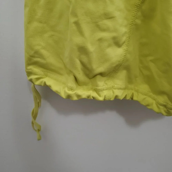 GapFit Women's Chartreuse Ruched Chest Drawstring Hem Active Workout Tank Size S - Picture 2 of 5